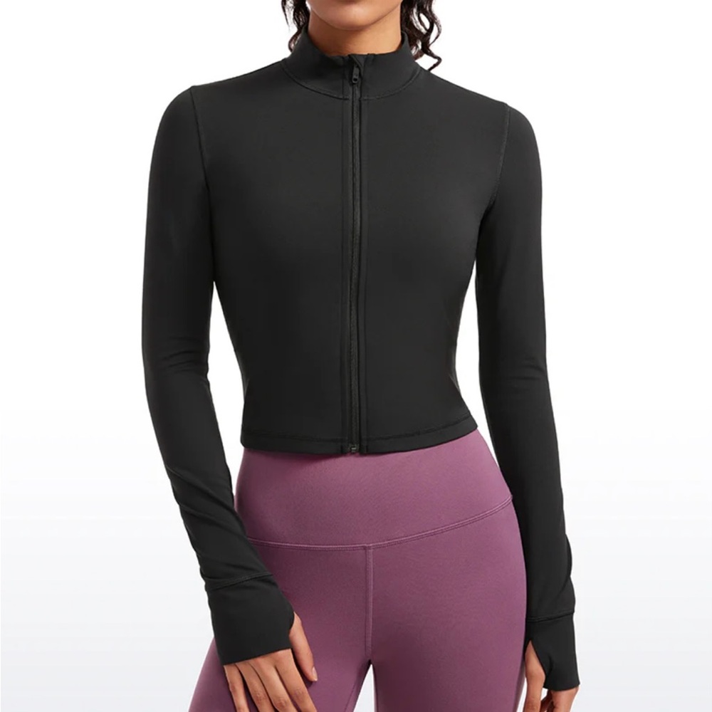 Women’s CRZ YOGA cropped jacket, XS, black